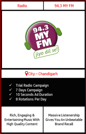94.3 MY FM trial radio ad campaign for 7 Days