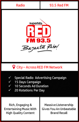 FM radio advertisement on 93.5 Red FM