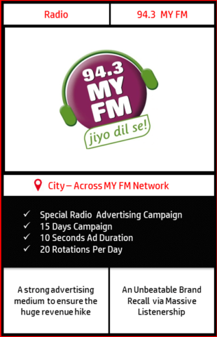 Radio advertising on 94.3 MY FM