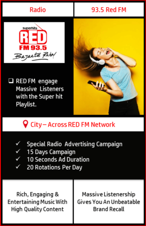 FM Radio advertising on 93.5 Red FM