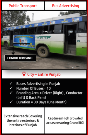 Punjab Roadways Buses Advertisement-Conductor Panel