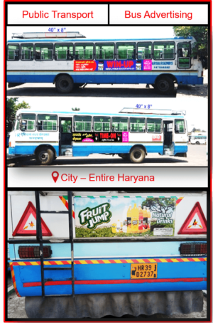 Haryana Roadways Buses Advertising | Roadways Buses Advertising in Haryana | Haryana Buses Advertising | Print Advertising | Outdoor Advertising in Haryana