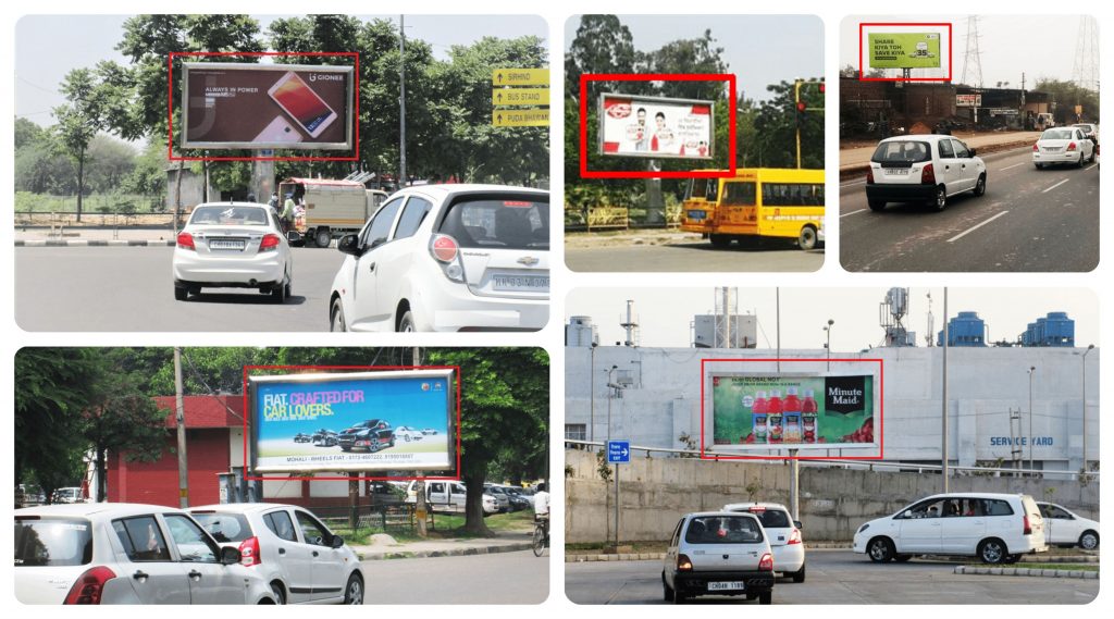 Unipole Hoarding Advertisement in Mohali