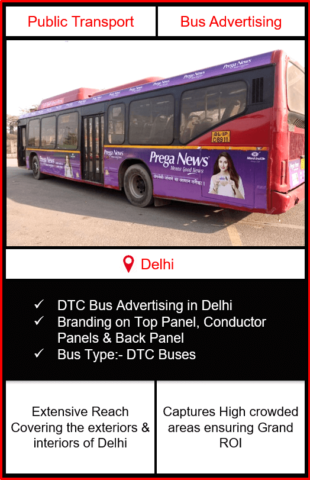 DTC Bus Advertising, Advertising on DTC Buses, Delhi Roadways Buses Advertisement, Bus Advertising in Delhi, Delhi Transport Corporation Buses Advertising
