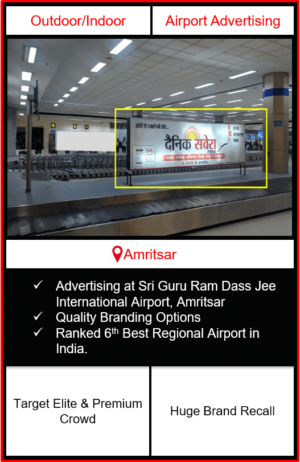 airport advertising in amritsar, airport branding in amritsar, airport branding in punjab, airport advertising, outdoor advertising in amritsar