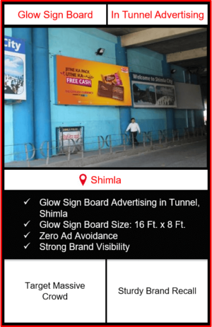 outdoor advertising in shimla, glow sign board advertising in shimla, hoarding advertising in shimla