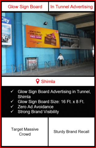 outdoor advertising in shimla, glow sign board advertising in shimla, hoarding advertising in shimla