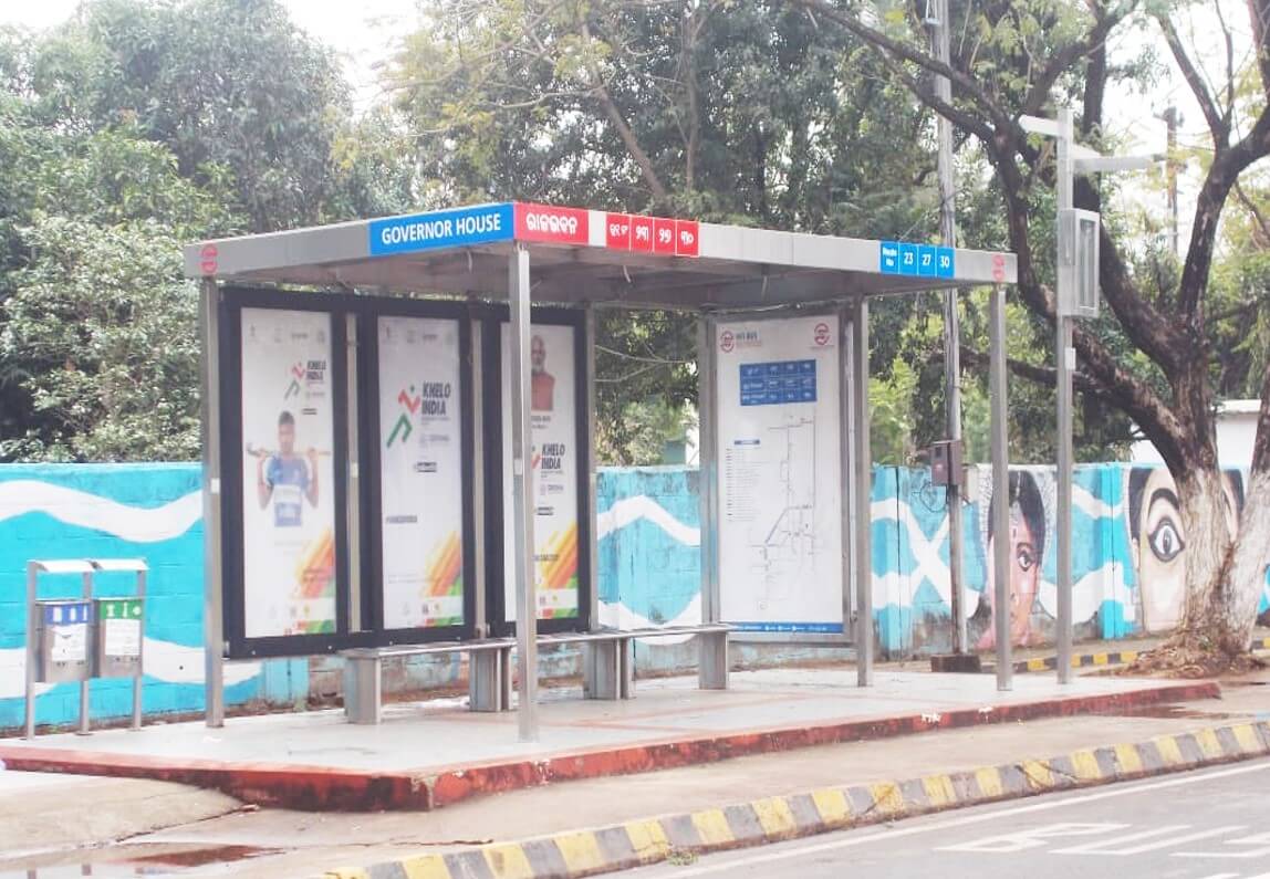 Option No.1 Bus Shelter Branding at Governor House, Bhubaneswar