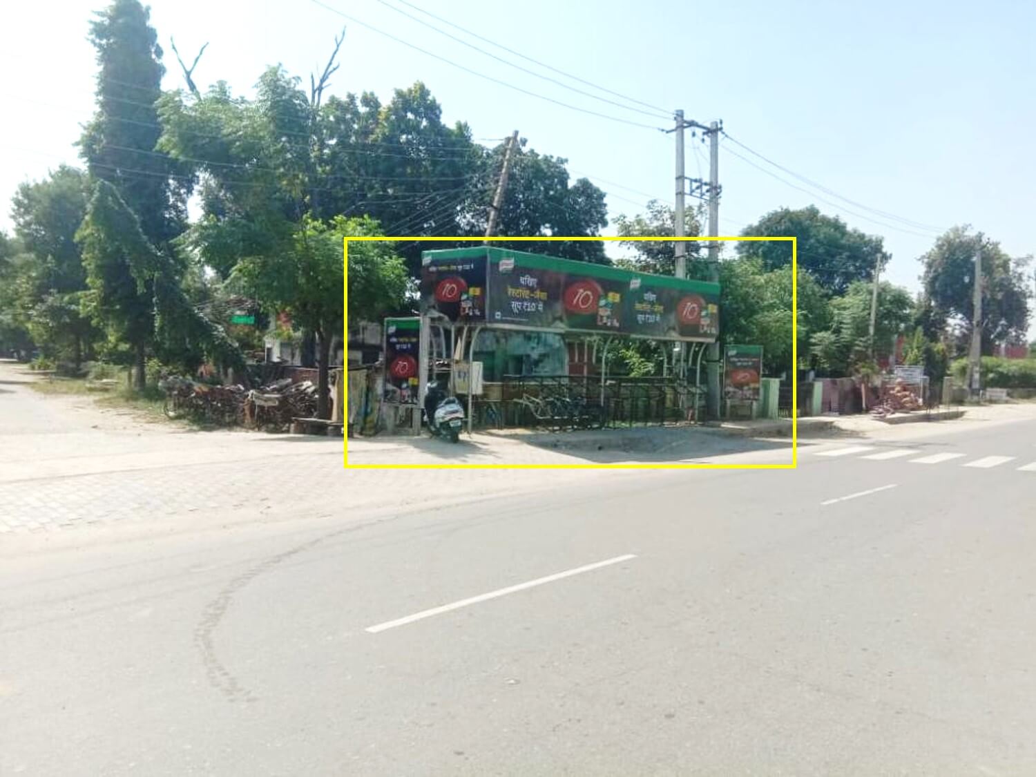 Option No.1 Bus Queue Shelter Branding at ITI Chowk, Karnal