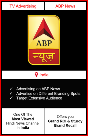 Advertising on ABP news channel, advertising on abp, advertising in abp news channel, ABP News Advertising