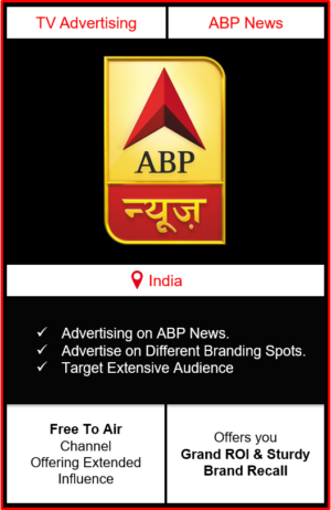 Advertising on ABP news channel, advertising on abp, advertising in abp news channel, ABP News Advertising