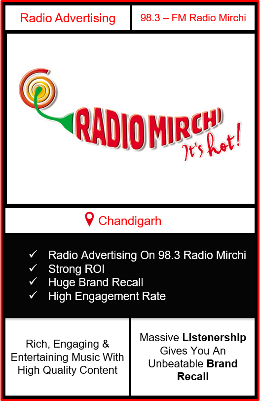 Fumble Boring Publication 98.3 Radio Mirchi Advertising In Chandigarh - Radio Advertising In  Chandigarh