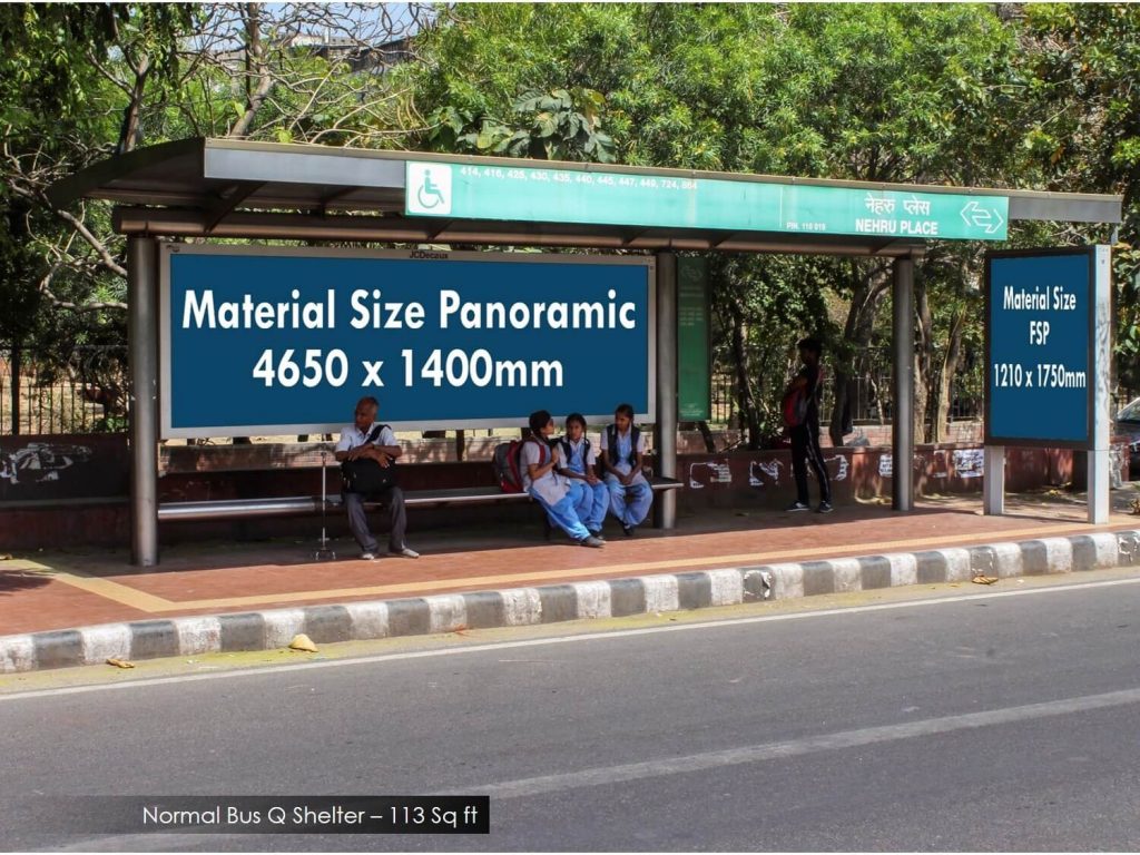 Bus queue shelter advertising in Delhi, BQS branding in Delhi, outdoor advertising in Delhi, outdoor branding in Delhi, Bus Queue Shelter Advertising In West Delhi