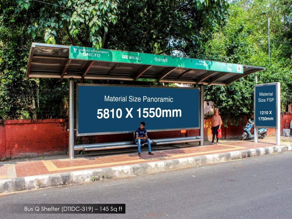 Bus queue shelter advertising in Delhi, BQS branding in Delhi, outdoor advertising in Delhi, outdoor branding in Delhi, Bus Queue Shelter Advertising In West Delhi