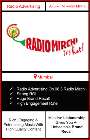 Radio Advertising in Mumbai, advertising on radio in Mumbai, radio ads in Mumbai, advertising in Mumbai, radio mirchi advertising in Mumbai on 98.3 fm