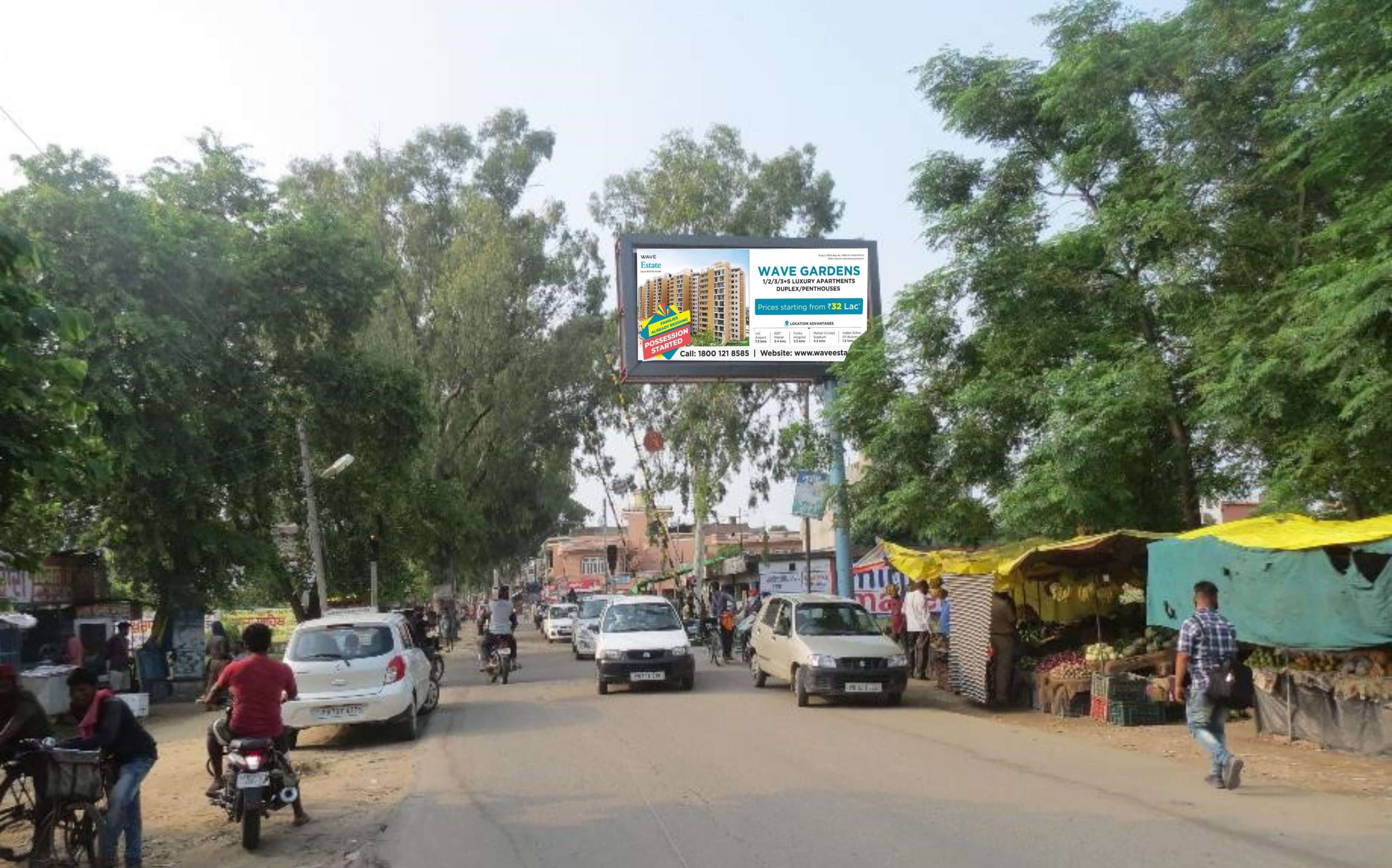 Unipole advertising at Banur Flyover Chandigarh To Patiala Highway, Banur