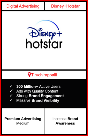 Hotstar Advertising in Tiruchirappalli, advertising on Hotstar in Tiruchirappalli, Hotstar ads in Tiruchirappalli, advertising in Tiruchirappalli, Hotstar Advertising in Tiruchirappalli