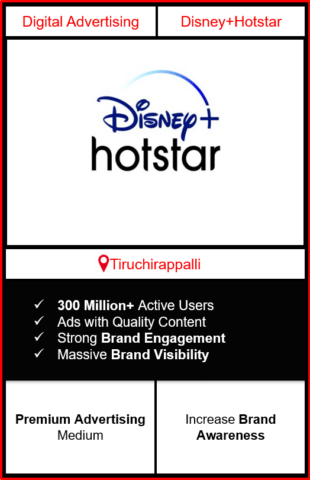 Hotstar Advertising in Tiruchirappalli, advertising on Hotstar in Tiruchirappalli, Hotstar ads in Tiruchirappalli, advertising in Tiruchirappalli, Hotstar Advertising in Tiruchirappalli