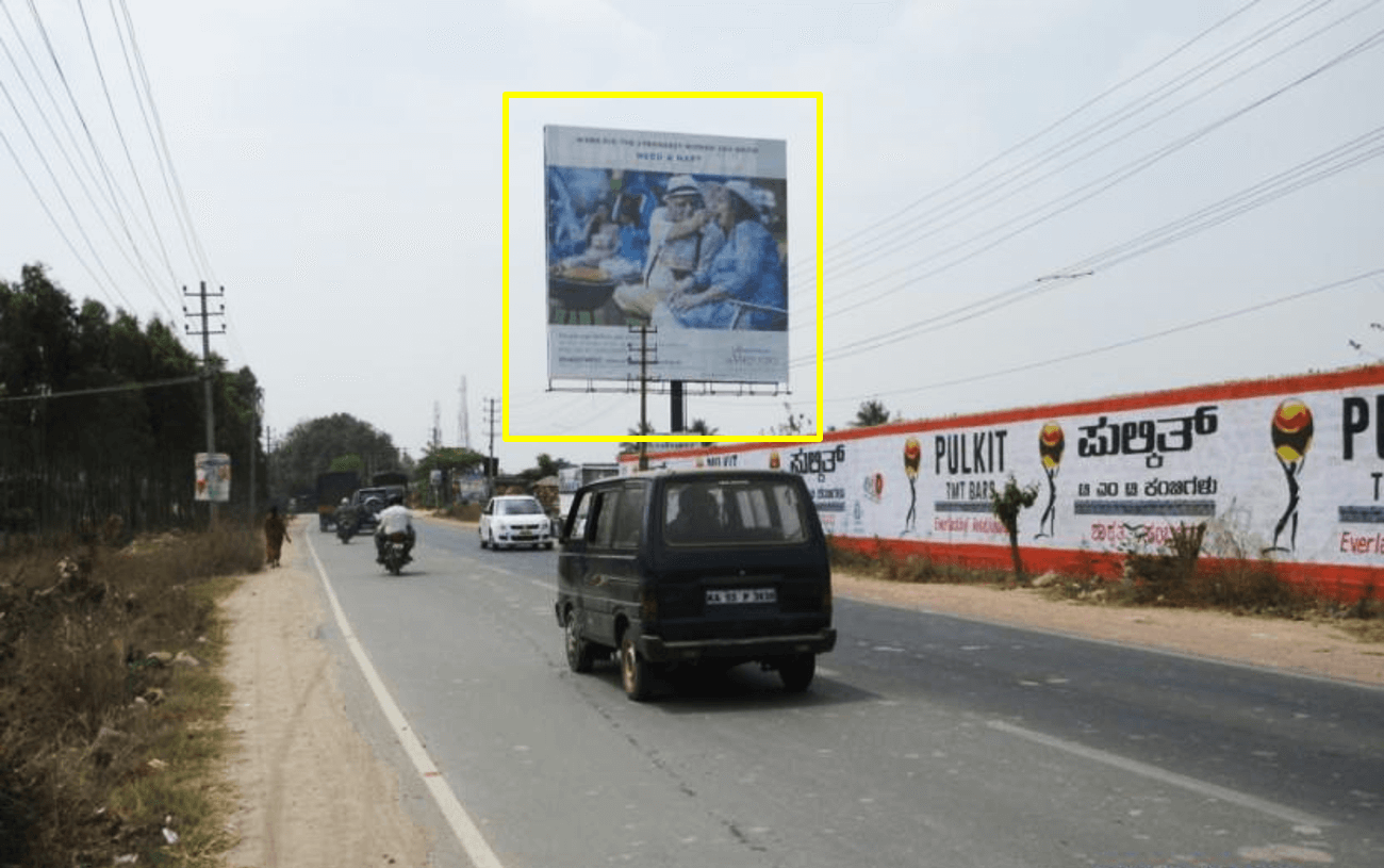 Option No.3 Outdoor Hoarding Advertising at Budigere Cross on Mandur, International Airport Road, Budigere Cross City RHS