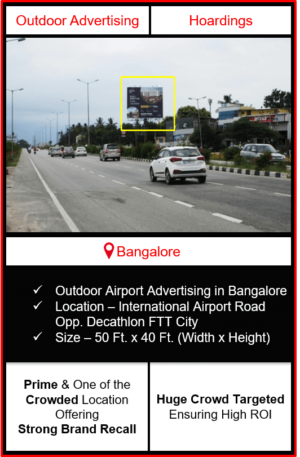 Outdoor airport advertising in Bangalore, outdoor airport advertising in Bengaluru, hoarding advertising in Bangalore, Bengaluru outdoor ads agency, airport advertising agency in bengaluru