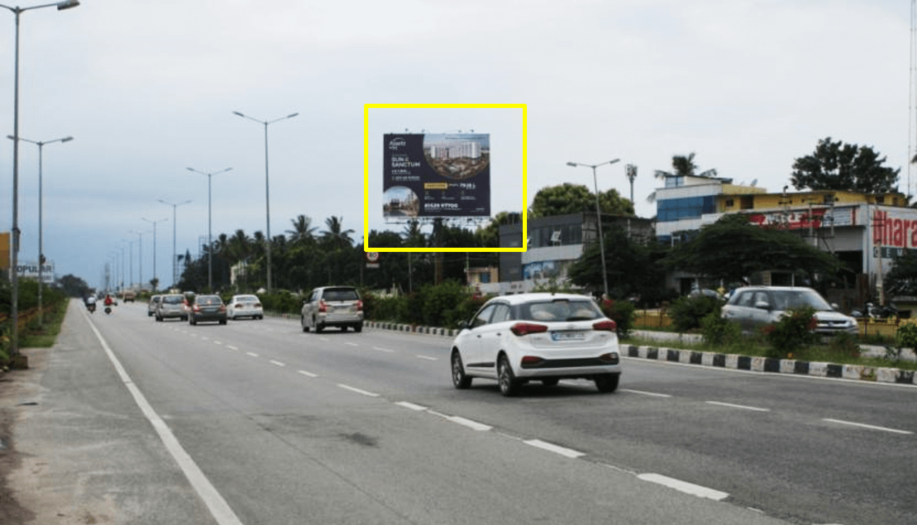 Option No.3 Outdoor Hoarding Advertising at Budigere Cross on Mandur, International Airport Road, Budigere Cross City RHS