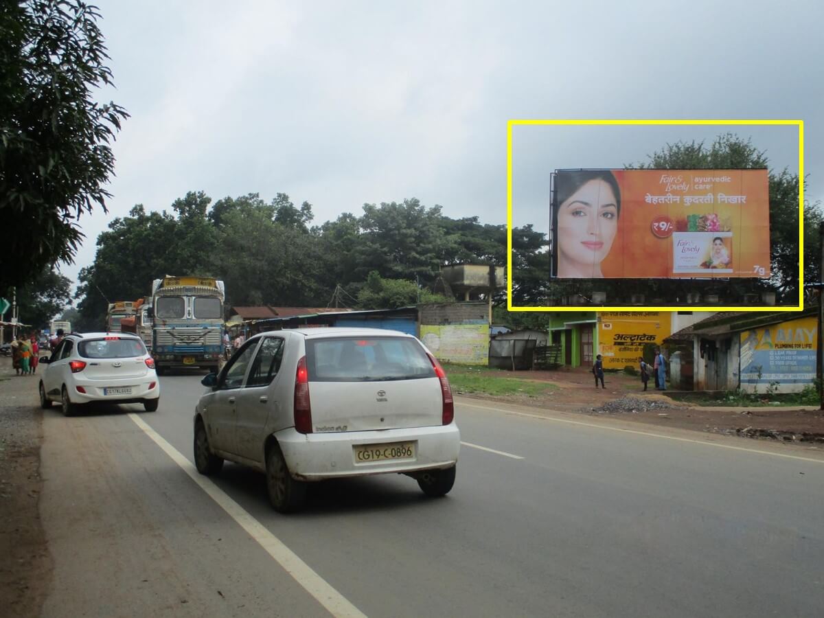 Option No.3 Outdoor Hoarding Advertising at Aashan Raipur Road, Bastar