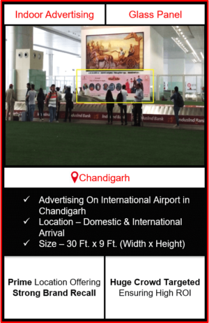 airport advertising in chandigarh, indoor airport branding in chandigarh, chandigarh airport advertising, advertising in chandigarh, indoor airport advertising agency in chandigarh