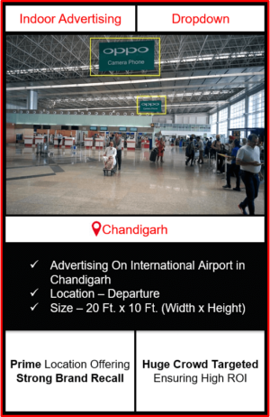 airport advertising in chandigarh, indoor airport branding in chandigarh, chandigarh airport advertising, advertising in chandigarh, indoor airport advertising agency in chandigarh