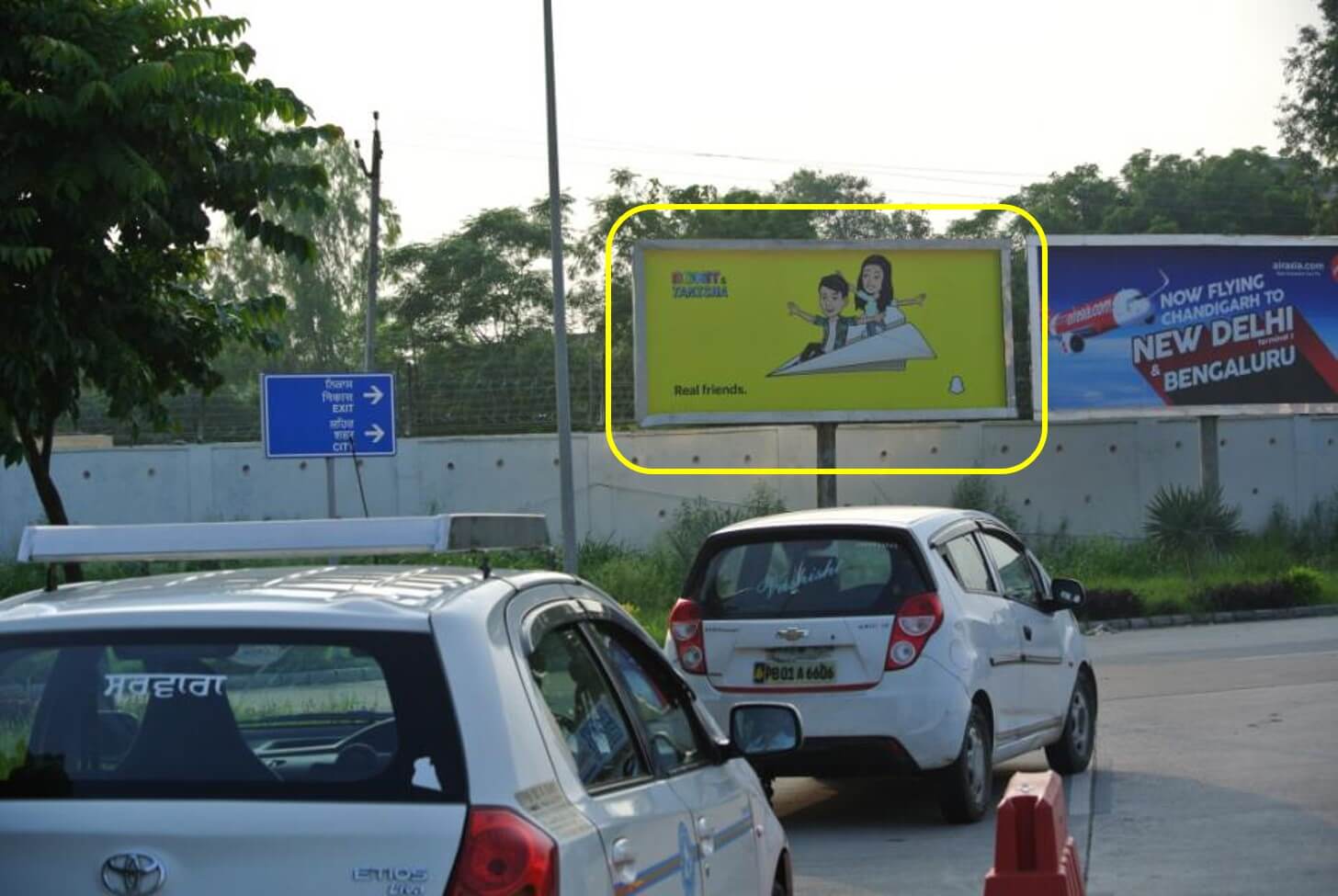 Option No.2 Outdoor Unipole Advertising at Domestic & International Arrivals, Chandigarh International Airport