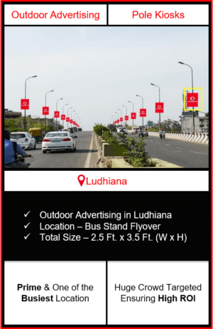 pole kiosk advertising in ludhiana, outdoor advertising in ludhiana, kiosk advertising in ludhiana, advertising in ludhiana