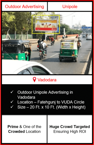 Outdoor advertising in vadodara, outdoor advertising in vadodara, vadodara hoarding advertising, ooh advertising in vadodara, outdoor advertising agency in vadodara, gujarat