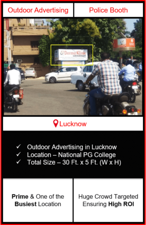 Outdoor advertising in lucknow, police booth advertising in lucknow, lucknow outdoor advertising, ooh advertising in lucknow, outdoor advertising agency in lucknow, uttar Pradesh