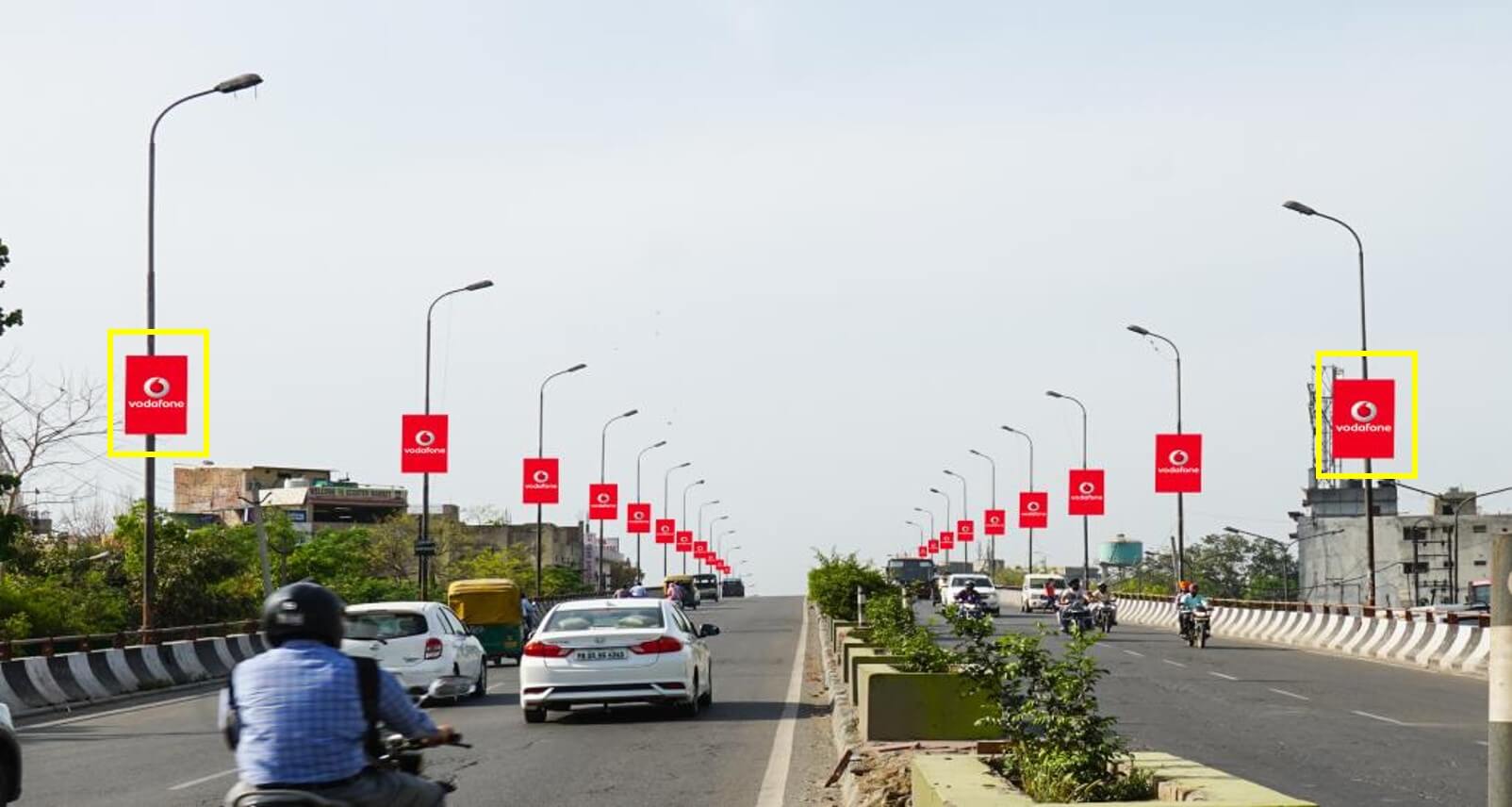 Option No.1 Outdoor Pole Kiosk Advertising at Bus Stand Flyover, Ludhiana, Punjab