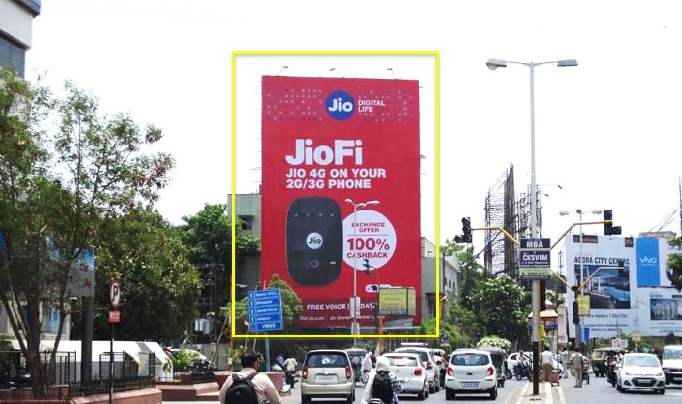 Option No.2 Outdoor Hoarding Advertising at Ellora Park Junction from Inox, Vadodara, Gujarat