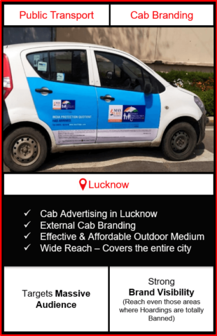 cabs advertising in lucknow, cab branding in lucknow, advertising on cabs in lucknow, cab branding, cab advertising