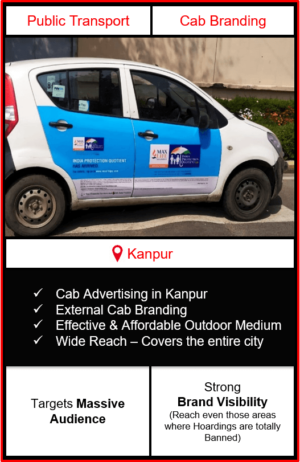 cabs advertising in kanpur, cab branding in kanpur, advertising on cabs in kanpur, cab branding, cab advertising