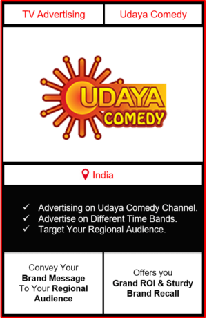 advertising on udaya comedy, udaya comedy advertising, ad on udaya comedy, udaya comedy branding