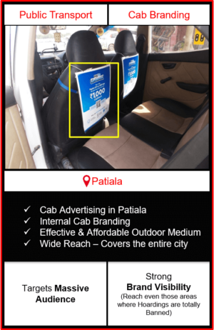 cabs advertising in patiala, cab branding in patiala, advertising on cabs in patiala, cab branding, cab advertising