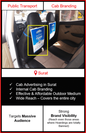 cabs advertising in surat, cab branding in surat, advertising on cabs in surat, cab branding, cab advertising