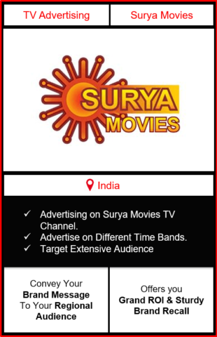 surya movies advertising, ad on surya movies, advertising on surya movies, surya movies advertising agency