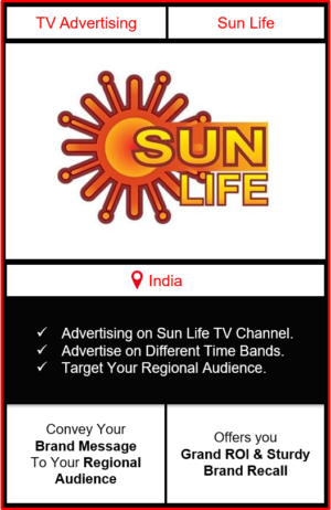 sun life advertising, advertising on sun life tv channel, ad on sun life, branding on sun life, sun life advertising agency