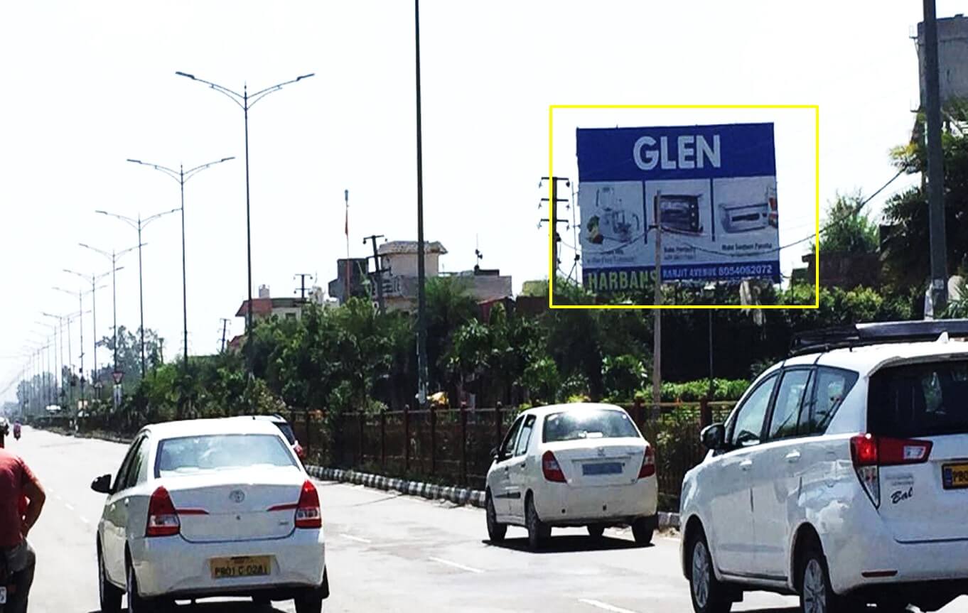 Option No.3 Hoarding Advertising at Airport Road Opposite Omaxe Mall , Amritsar