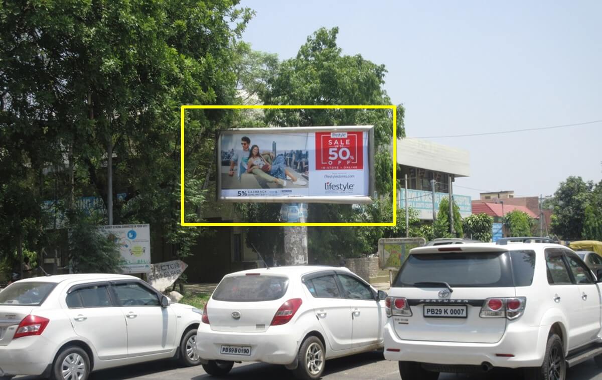 Unipole Advertising at Chawla Lights in Mohali, Punjab