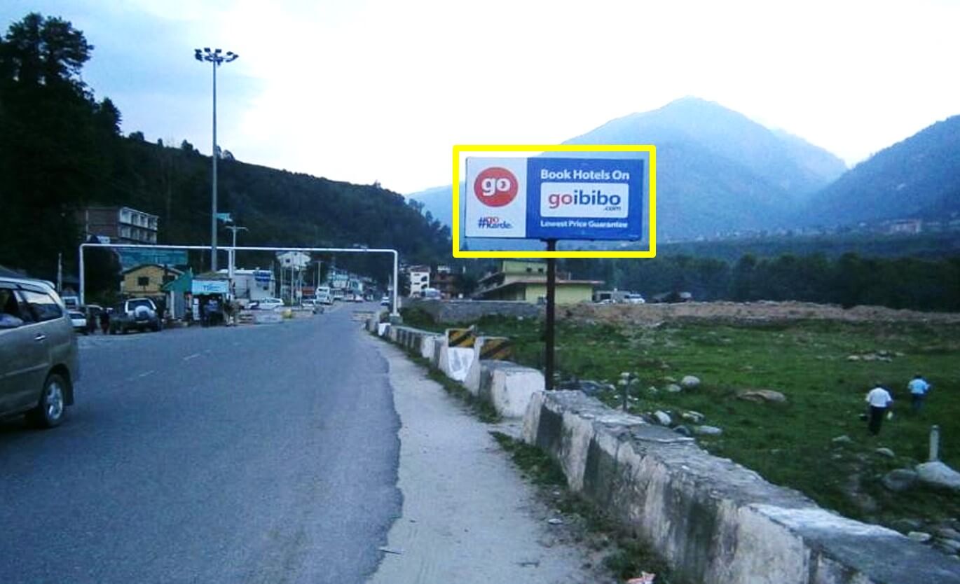 Option No.3 Hoarding Advertising at Green Tax Barrier Facing Chandigarh, Manali