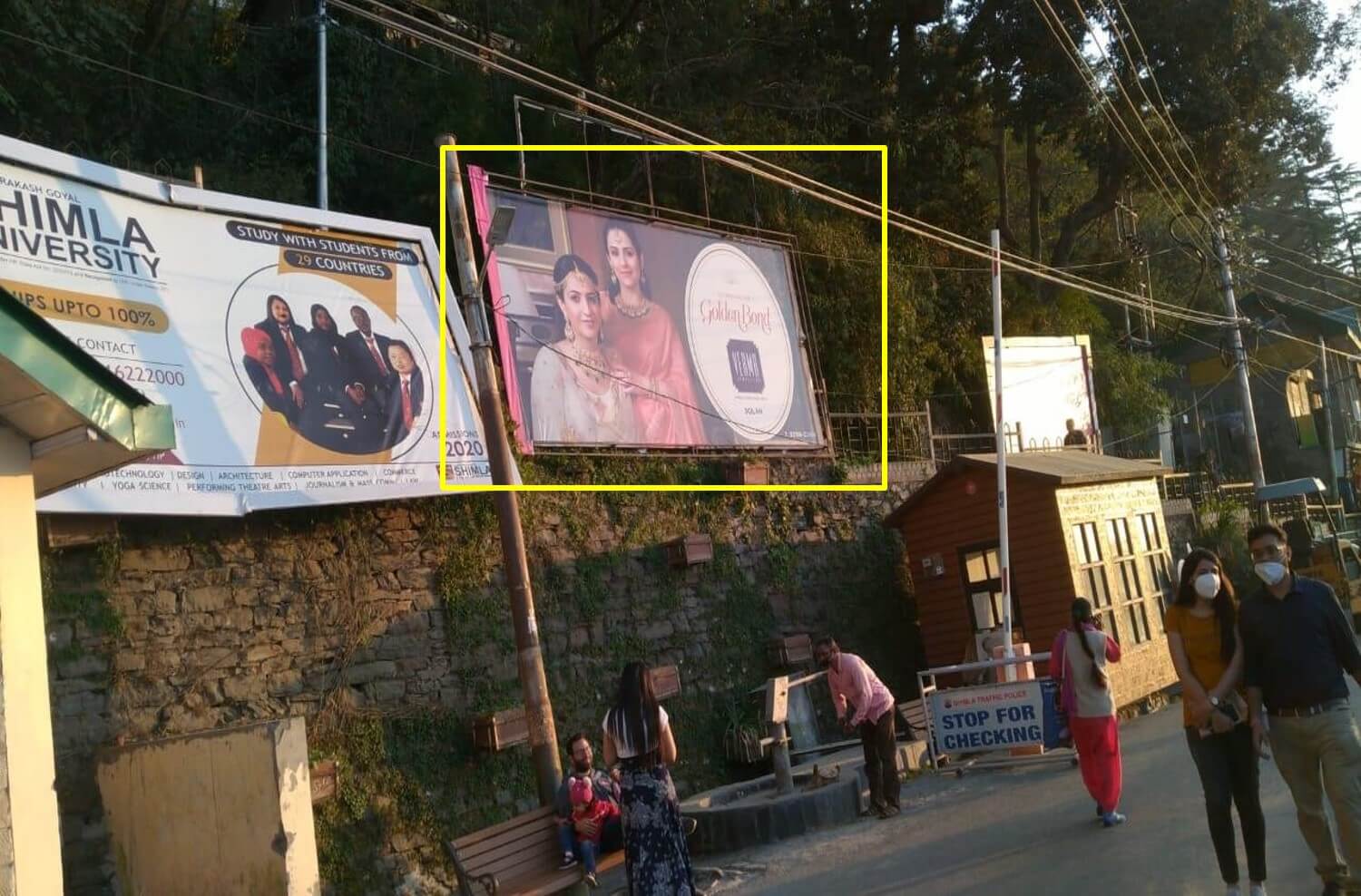 Option No.1 Hoarding Advertising at Lakkar Bazaar, Shimla