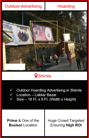 hoarding advertising in shimla, hoarding advertising on sanjauli, outdoor advertising in shimla, advertising agency in shimla