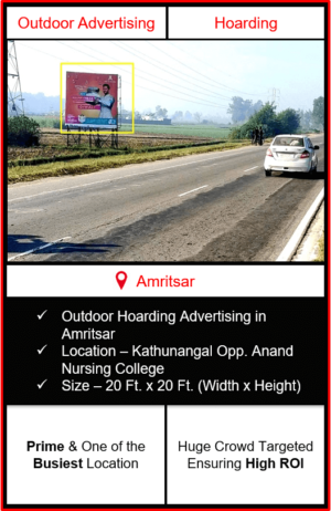 advertising in amritsar, outdoor hoarding advertising in amritsar, advertising agency in amritsar, hoarding branding in amritsar