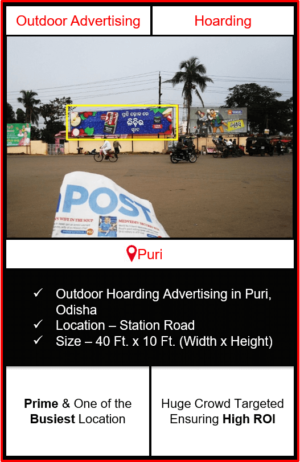 outdoor advertising in puri, hoarding advertising in puri, outdoor hoarding branding in puri, advertising agency in puri