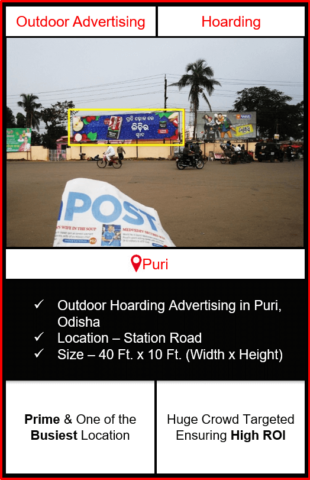 outdoor advertising in puri, hoarding advertising in puri, outdoor hoarding branding in puri, advertising agency in puri
