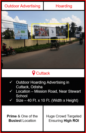 outdoor advertising in cuttack, hoarding advertising in cuttack, advertising at mission road, outdoor hoarding branding in cuttack, advertising agency in cuttack